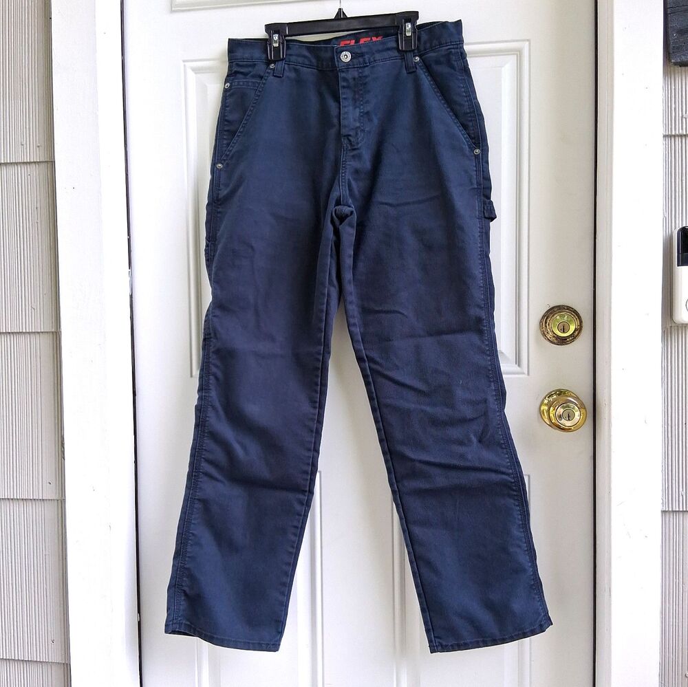 men's carpenter pants 30x30 Dickies Flex regular navy blue